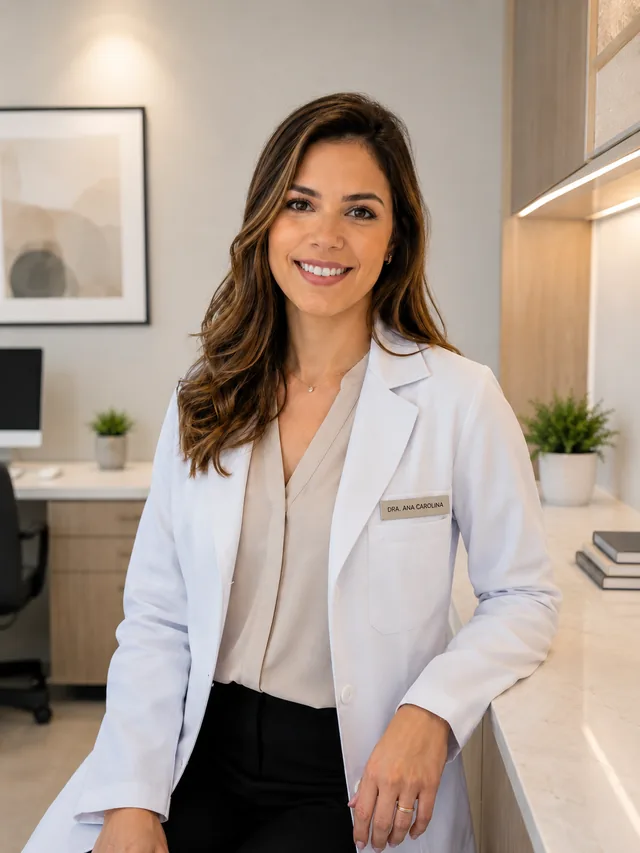 Foto da Profª. Sabrina Moura, professora e especialista em análises clínicas
