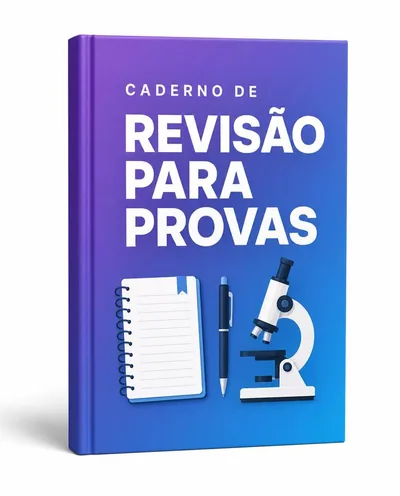 Capa do material bônus Caderno de Revisão para Provas